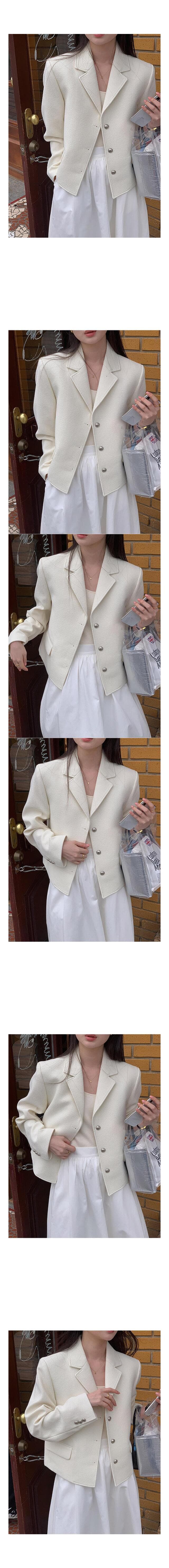 있음 선적 둘 색상 한 부서 출퇴근 정장 폴로 칼라 트위드 재킷 싱글 줄 버튼 상세 이미지 8