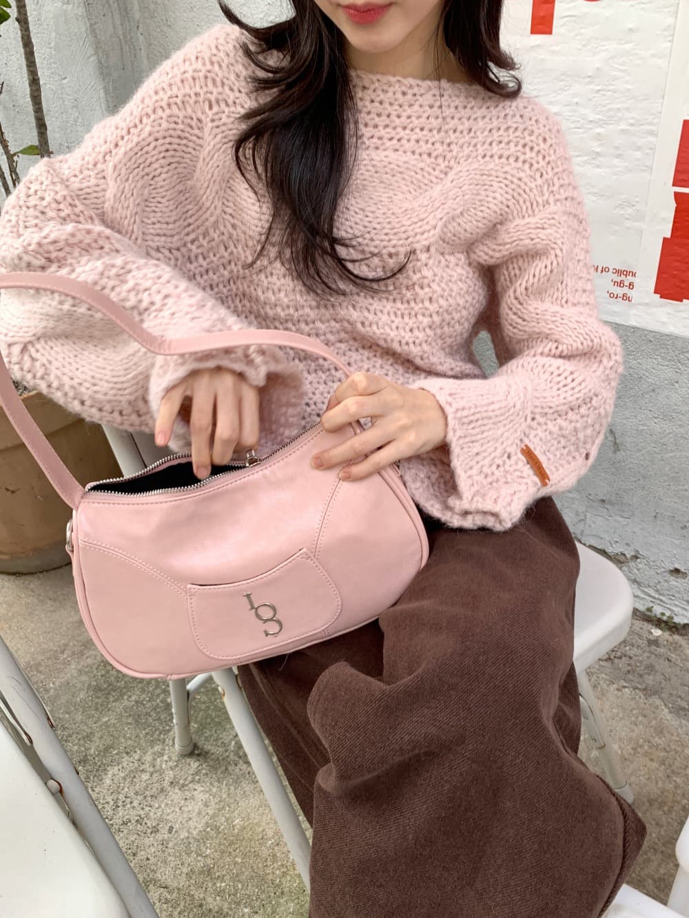 있음 선적 한 부서 느긋한 홀로우 아웃 보트넥 꽈배기 매듭 풀오버 상세 이미지 11