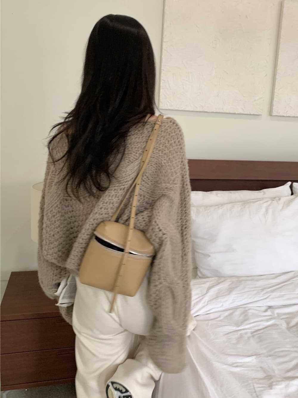 있음 선적 한 부서 느긋한 홀로우 아웃 보트넥 꽈배기 매듭 풀오버 상세 이미지 17