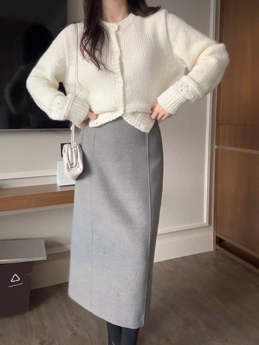 있음 선적 한 부서 부드러운 바람 홀로우 아웃 루즈핏 슬림해 보이는 달콤함 맨위 재킷 상세 이미지 17