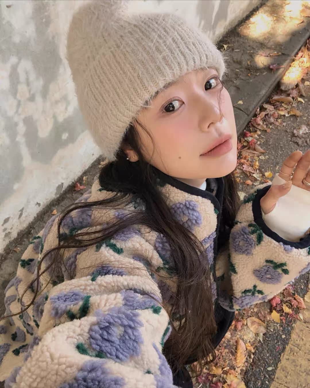 있음 선적 한 부서 색상 3 차원 꽃 배색 다용도 양털 보온 면 옷 상세 이미지 9