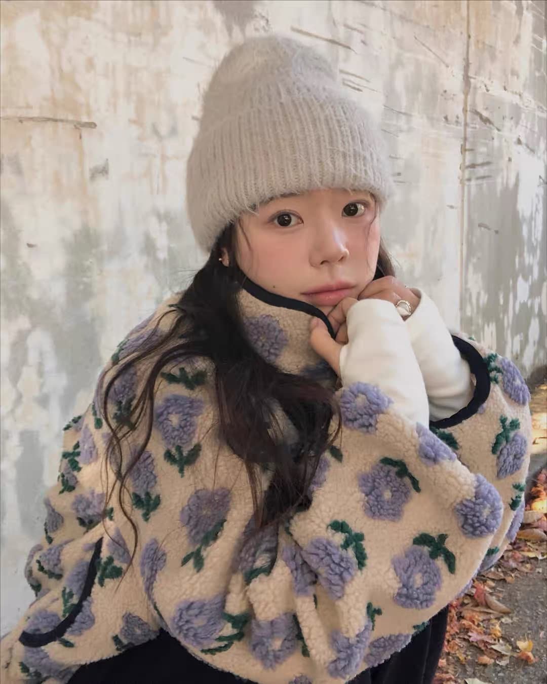 있음 선적 한 부서 색상 3 차원 꽃 배색 다용도 양털 보온 면 옷 상세 이미지 10