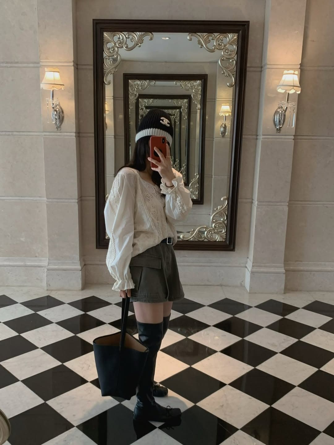 있음 밖으로 한 부서 레트로 레이스 훅 제직 패치워크 V넥 홀로우 아웃 거품 소매 맨위 상세 이미지 13