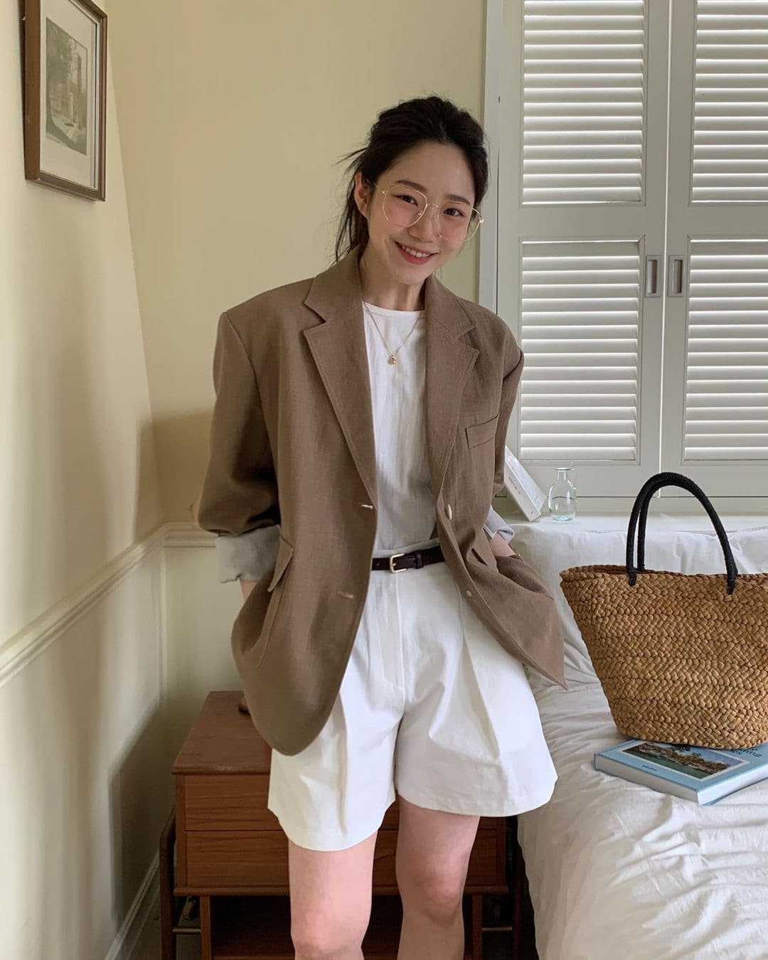 있음 선적 한 부서 이른 가을 미니멀리즘 긴팔 블레이저 벨트 어깨 패드 없음 안감