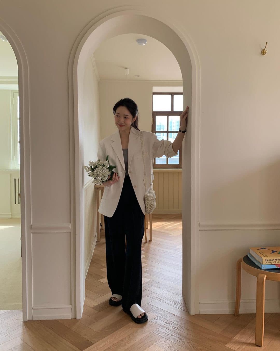 있음 선적 한 부서 이른 가을 미니멀리즘 긴팔 블레이저 벨트 어깨 패드 없음 안감 상세 이미지 2