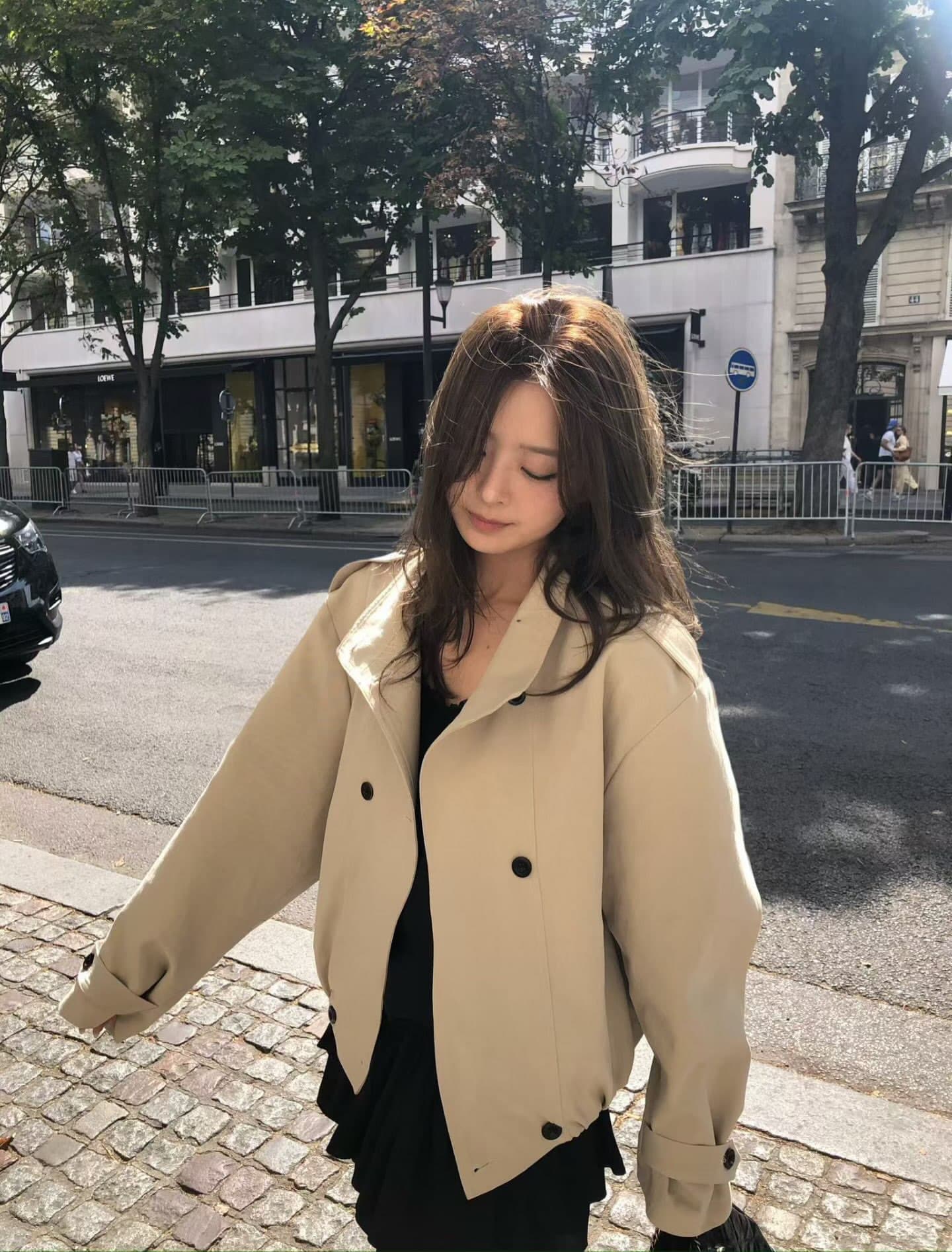 있음 밖으로 크기 업데이트 한 부서 보 주님 분위기 센스 루즈핏 캐주얼 재킷 이중 버튼 상세 이미지 5