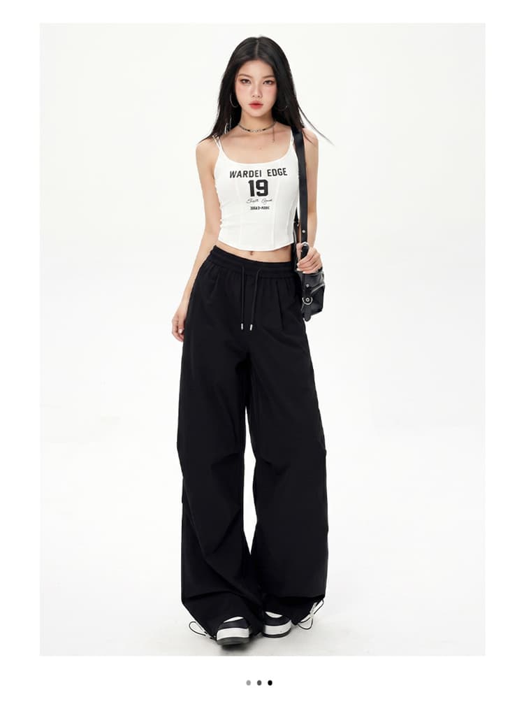 실사 아메리칸 레트로 루즈핏 워크웨어 우산 바지 여성 넓은 다리 바닥 청소 hiphop 재즈 스트리트 댄스 긴 바지 도루 센스 느긋한 상세 이미지 34