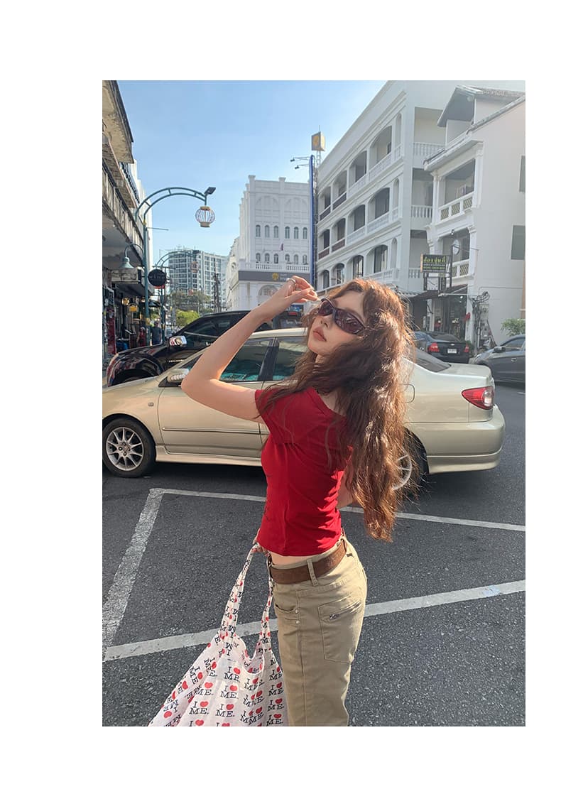 실사 아메리칸 레트로 로우 웨이스트 핫걸 나팔 바지 몸매 가꾸기 슬림해 보이는 카키 색 신축성 청바지 여성 긴 바지 길이 연장 상세 이미지 22