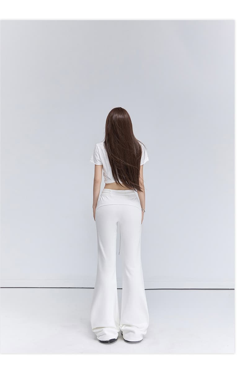 실사 5 색 아메리칸 레트로 다용도 몸매 가꾸기 슬림해 보이는 나팔 바지 느긋한 도루 센스 운동 바지 캐주얼 바지 여성 가을 상세 이미지 9