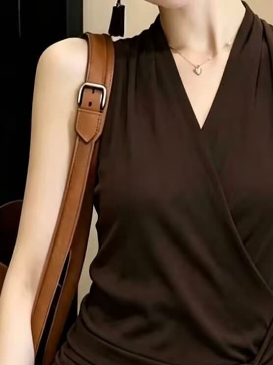 실사 여름 켜기 새로운 폭발 슈퍼 화재 다양한 착용 법 부담하지 마세요. 가져 가라. 한 부서 품격 세련된 디자인 센스 스트랩 조끼 상세 이미지 4