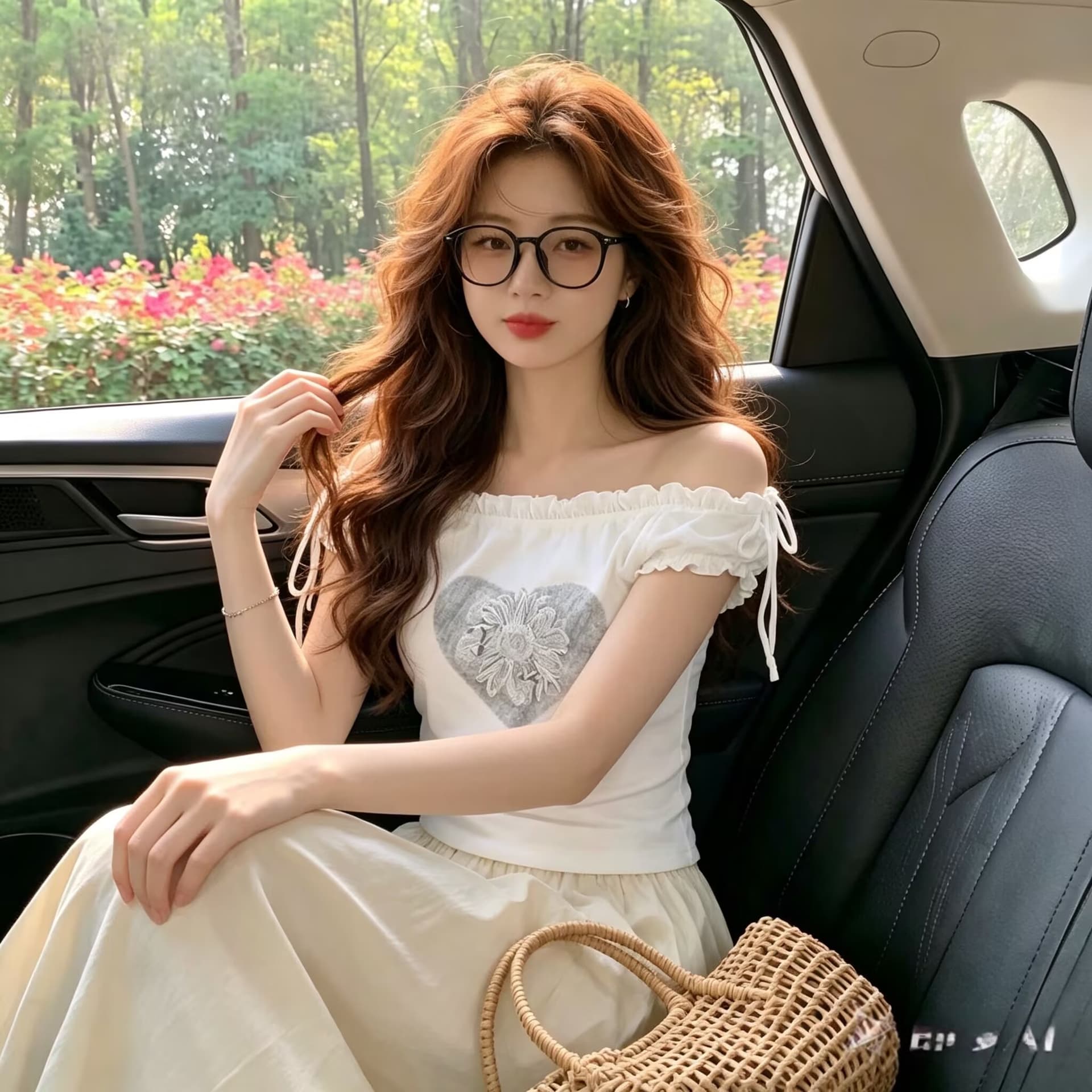 실사 프랑스식 레트로 패치워크 디자인 센스 작은 대중 반팔 티셔츠 여름 새로운 프린트 프릴 맨위 상세 이미지 4
