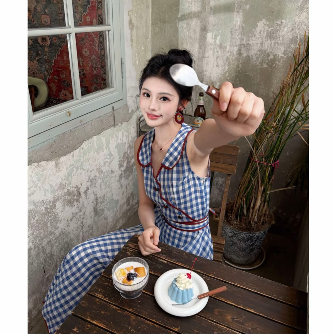 바다 섬 저녁 바람 26 여름 새로운 프랑스식 연령 감소 패션 빛 럭셔리 드레스 상세 이미지 4
