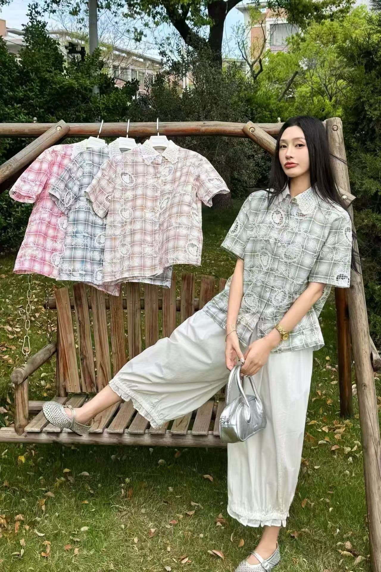 2026 여름 새로운 정장 칼라 자수 반팔 셔츠 무거운 작업 자카드 다용도 빛 럭셔리 셔츠 맨위 상세 이미지 1