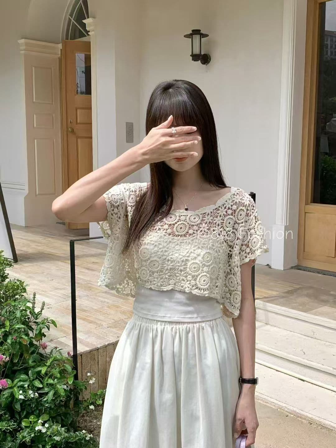 2026 새로운 레이스 자외선 차단 숄 망토 경기 치마 치파오 망토 인터넷 적외선 가져 가라. 오픈 가디건 여성 짧은 외투 상세 이미지 5