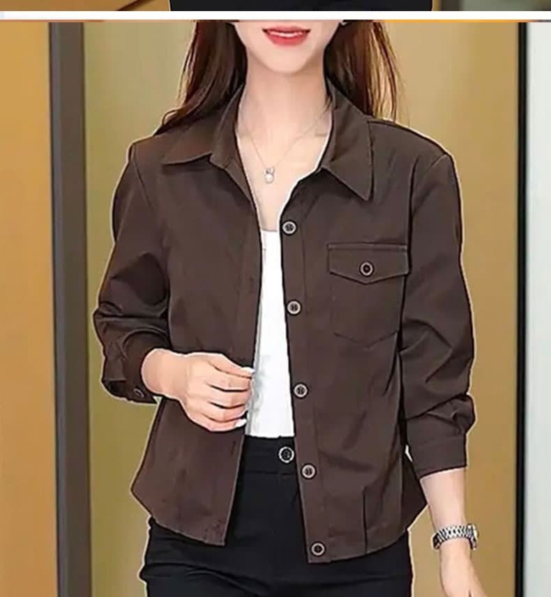 실사 2026 년 가을 의상 새로운 폭발 품격 셔츠 셔츠 루즈핏 표지 배 맨위 엄마 다용도 오픈 가디건 여성 상세 이미지 10