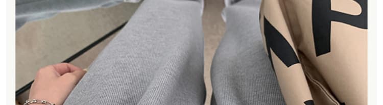 패션 슈퍼 화재 후아 남편 그리드 원단 여름 미니멀리즘 조거 운동 바지 캐주얼 넓은 다리 여성용 바지 루즈핏 슬림해 보이는 트렌디 상세 이미지 42