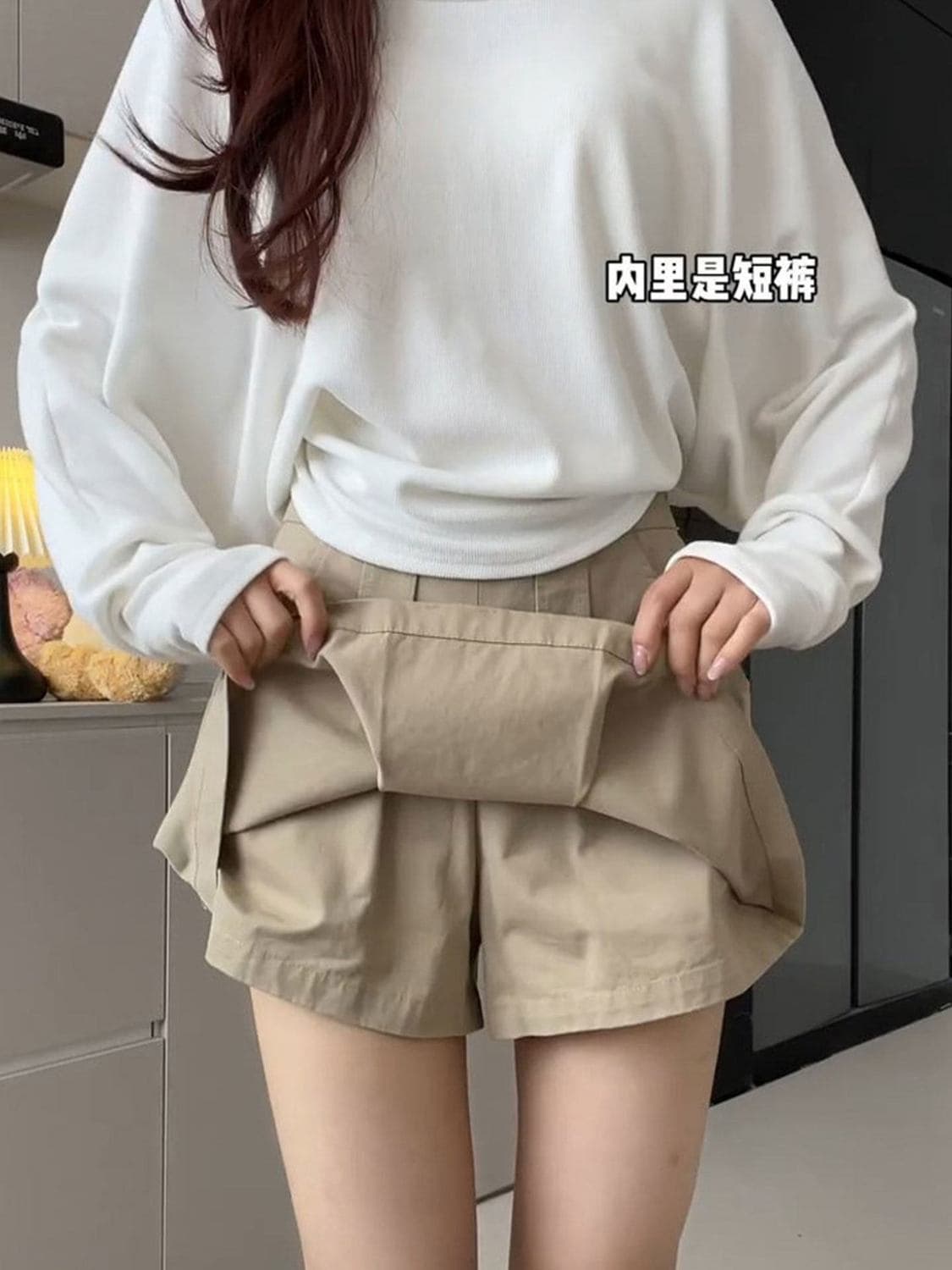 있음 테두리 한국 동대문 패션 슈퍼 화재 여름 새로운 트임 디자인 워크웨어 미니 스커트 여성 다용도 치마 이미지 4