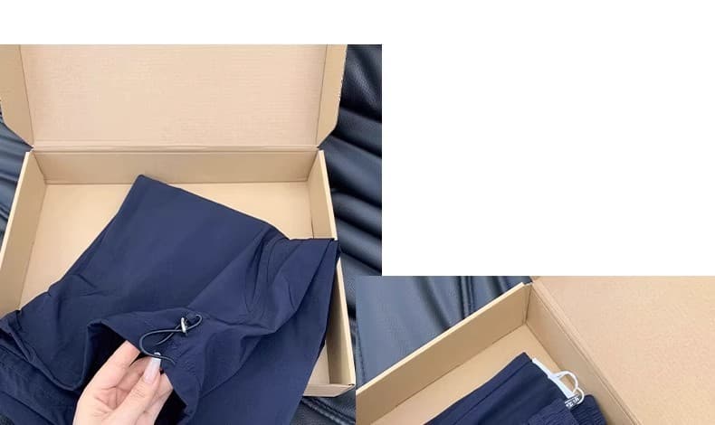 3 차원 허리 한국 동대문 속도 건조한 워크웨어 팬츠 아이들 여름 새로운 하이웨이스트 넓은 다리 캐주얼 스트레이트 바지 상세 이미지 4