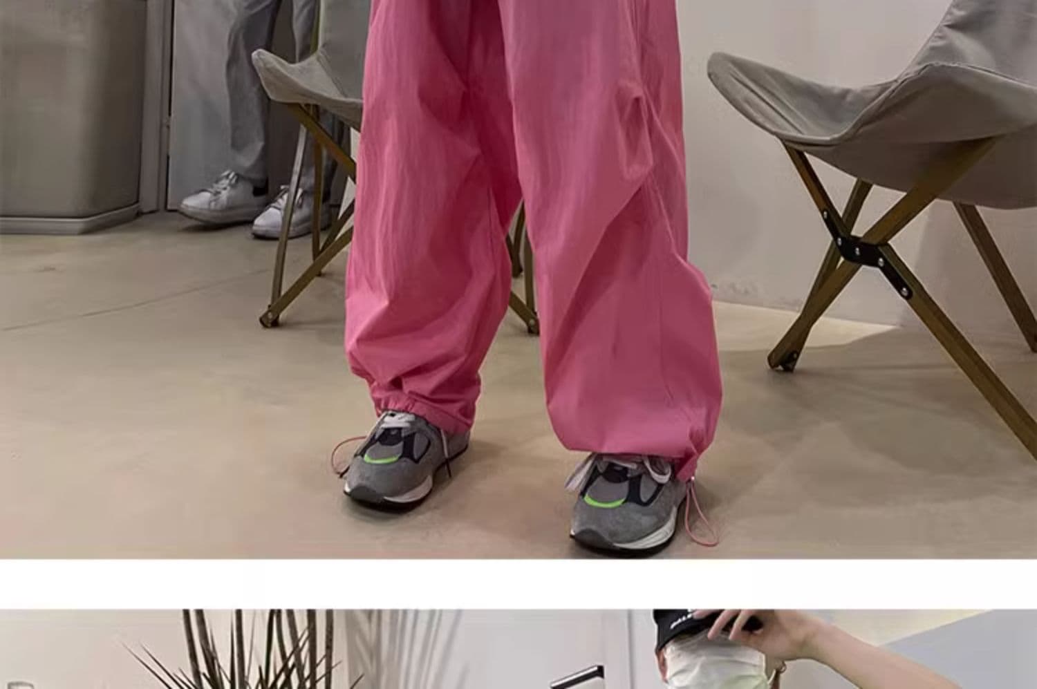 도파민 한국 동대문 패션 슈퍼 화재 여름 새로운 속도 건조한 운동 바지 여성 레저 바지 워크웨어 팬츠 상세 이미지 4