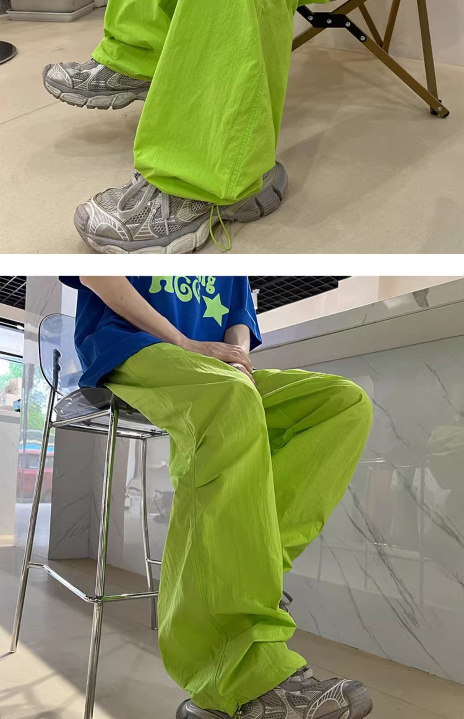 도파민 한국 동대문 패션 슈퍼 화재 여름 새로운 속도 건조한 운동 바지 여성 레저 바지 워크웨어 팬츠 상세 이미지 17