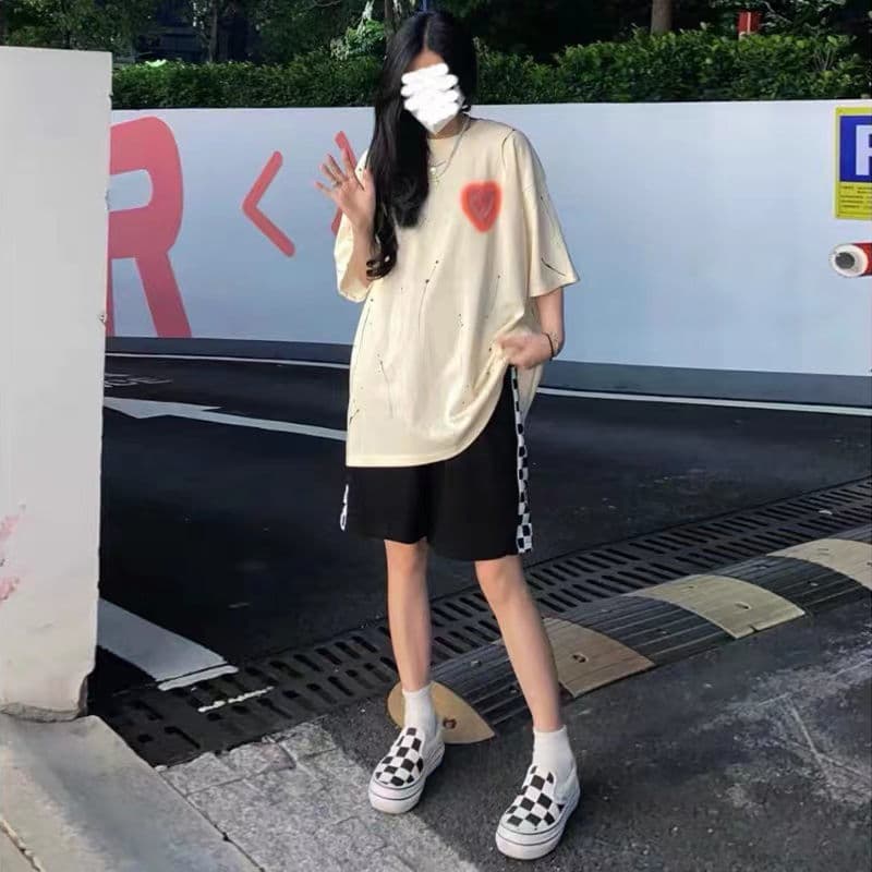 슈퍼 화재 반바지 여자 학생 여름 새로운 얇은 스타일 한국 스타일 밴딩 하이웨이스트 다용도 넓은 다리 캐주얼 검정색 오부 바지