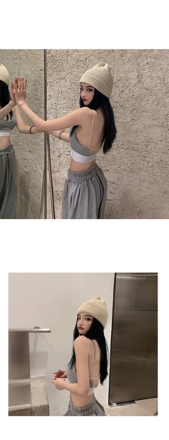 바지 여자 학생 루즈핏 운동 조거 바지 하라주쿠 스타일 슬림해 보이는 긴 바지 봄 가을 새로운 하이웨이스트 캐주얼 와이드 레그 팬츠 상세 이미지 8