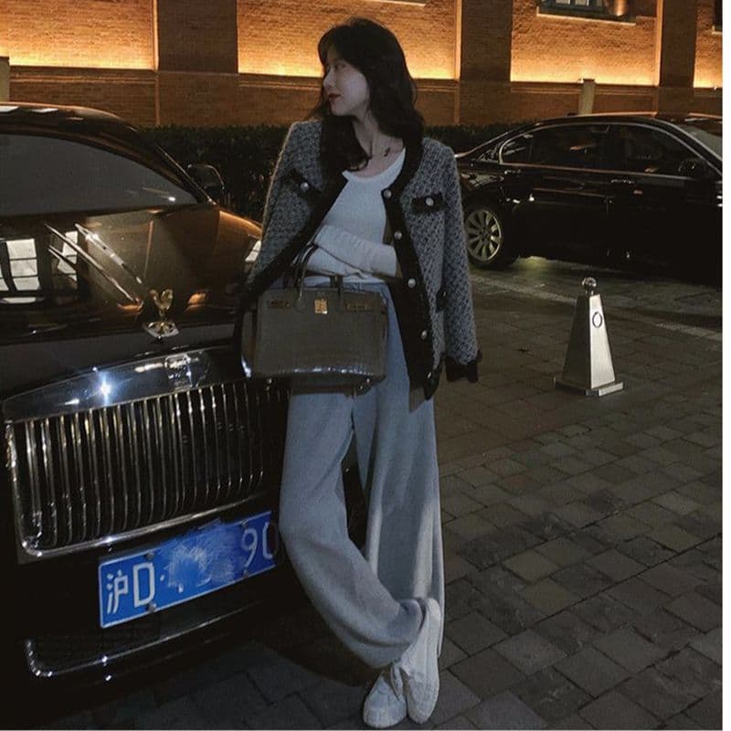 후아 면 복합 봄 가을 2026 새로운 폭발 할란 캐주얼 바지 아이들 겨울 털이 있는 조거 웨이 바지 여성 이미지 3