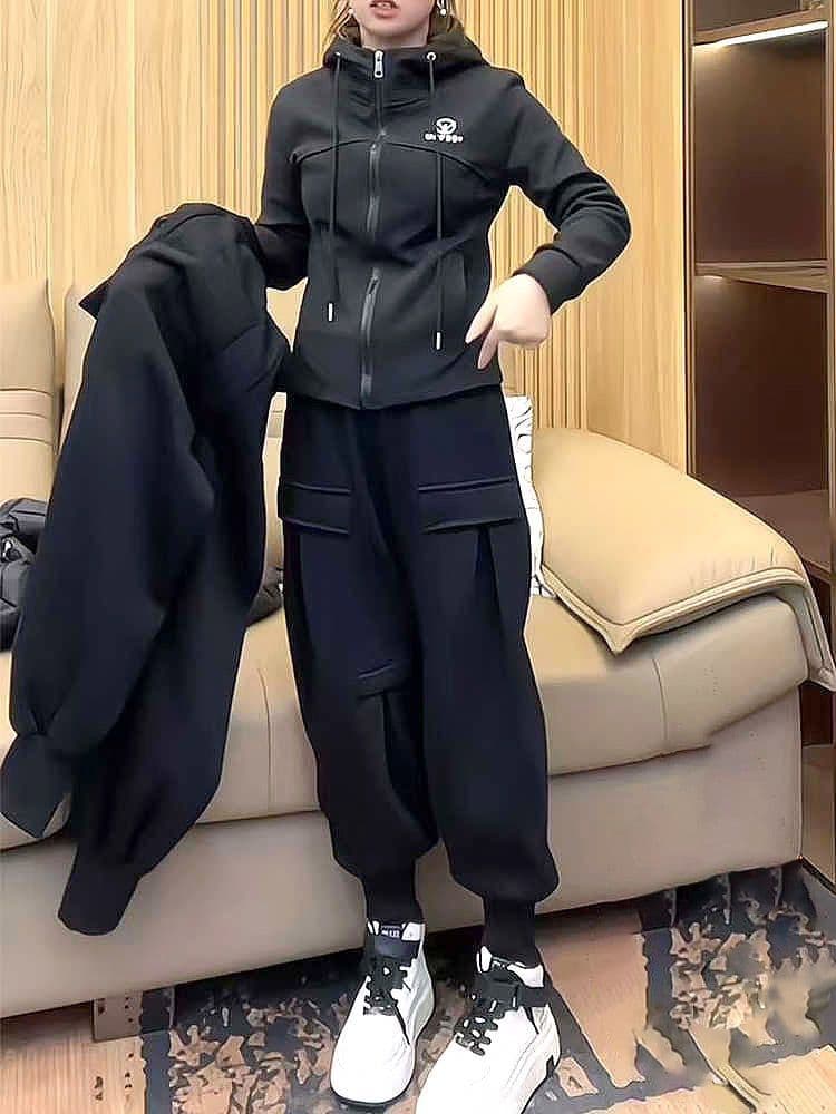 후아 면 복잡한 은 여우 플러시 보온 워크웨어 웨이 바지 아이들 2026 가을 겨울철 하렘 바지 털이 있고 두꺼운 캐주얼 바지 상세 이미지 6