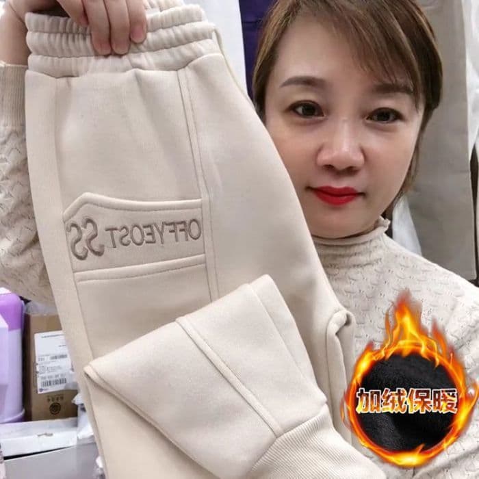2026 가을 겨울철 털이 있고 두꺼운 웨이 바지 여성 빅 사이즈 루즈핏 슬림해 보이는 다용도 조거 하렘 바지 캐주얼 운동 바지 상세 이미지 18
