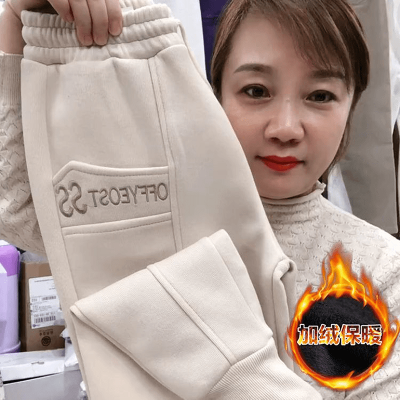 2026 가을 겨울철 털이 있고 두꺼운 웨이 바지 여성 빅 사이즈 루즈핏 슬림해 보이는 다용도 조거 하렘 바지 캐주얼 운동 바지 상세 이미지 22