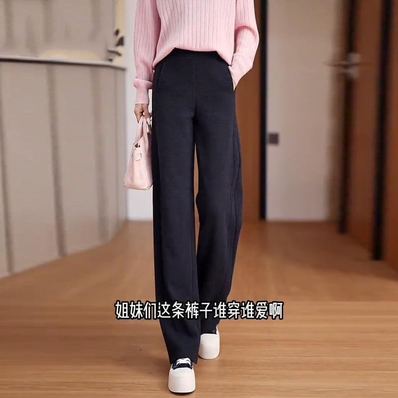 회색 낫 바나나 바지 웨이 바지 여성 2026 겨울 새로운 하이웨이스트 디스플레이 농땡이 부리다 작은 키 도루 센스 모통이 칼 캐주얼 바지 상세 이미지 8