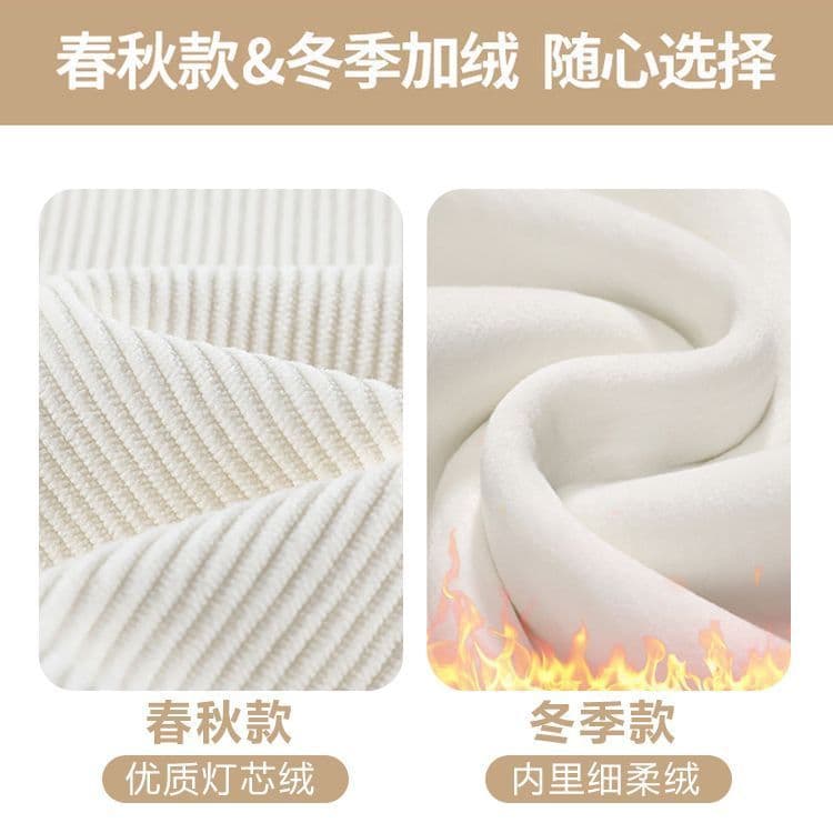 복잡한 진짜 슈퍼 흔들어서 새로운 코듀로이 좁은 에디션 와이드 레깅스 바지 가을 겨울 털이 있는 하이웨이스트 도루 센스 루즈핏 긴 바지 상세 이미지 16