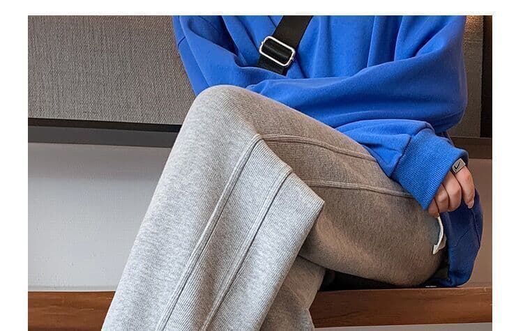 복합 진짜 슈퍼 가을 겨울철 여자 허리밴드 조거 바지 운동 바지 검정색 새로운 캐주얼 바지 웨이 바지 상세 이미지 11