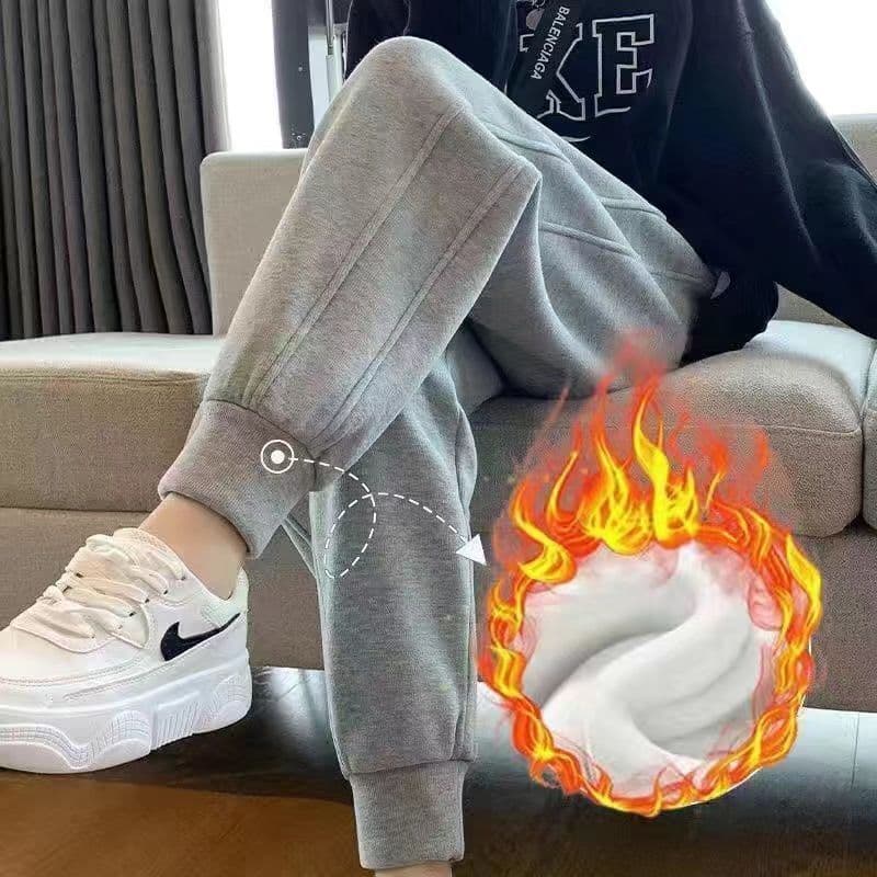 복합 진짜 슈퍼 가을 겨울철 여자 허리밴드 조거 바지 운동 바지 검정색 새로운 캐주얼 바지 웨이 바지 상세 이미지 22