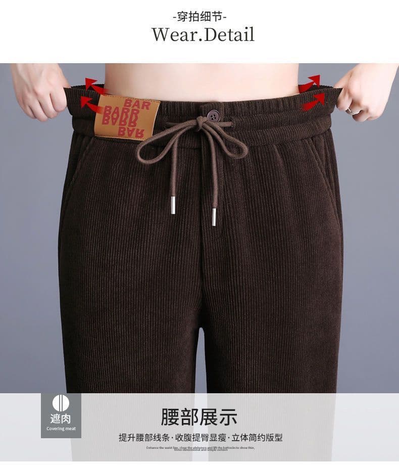 복잡한 북극 플러시 할란 웨이 바지 아이들 가을 겨울철 외출용 보온 다용도 루즈핏 슬림해 보이는 조거 캐주얼 바지 상세 이미지 10