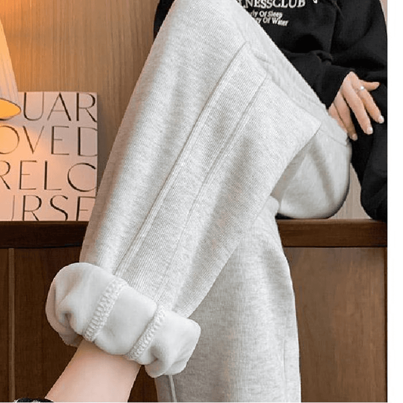 후아 면 복합 진짜 슈퍼 슈퍼 화재 새로운 루즈핏 조거 하렘 바지 봄 가을 캐주얼 바지 겨울 털이 있는 웨이 바지 여성 이미지 5