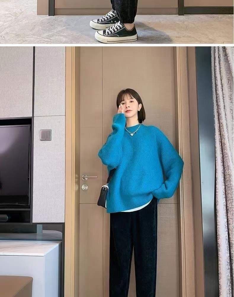 셰닐 화이트 운동 바지 여성 봄 가을 얇은 스타일 2026 새로운 웨이 바지 코듀로이 조거 랜턴 바지 상세 이미지 11