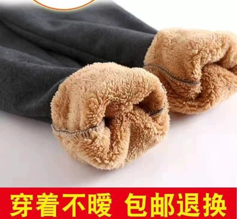양털 플리스 스트레이트 팬츠 여성 가을 겨울철 루즈핏 캐주얼 웨이 바지 빅 사이즈 털이 있는 운동 바지 두꺼운 보온 면 바지 상세 이미지 15