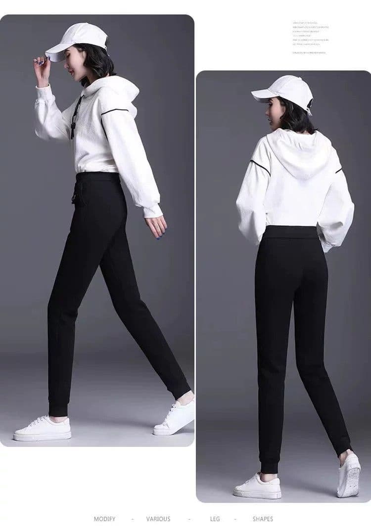 양털 플리스 스트레이트 팬츠 여성 가을 겨울철 루즈핏 캐주얼 웨이 바지 빅 사이즈 털이 있는 운동 바지 두꺼운 보온 면 바지 상세 이미지 18