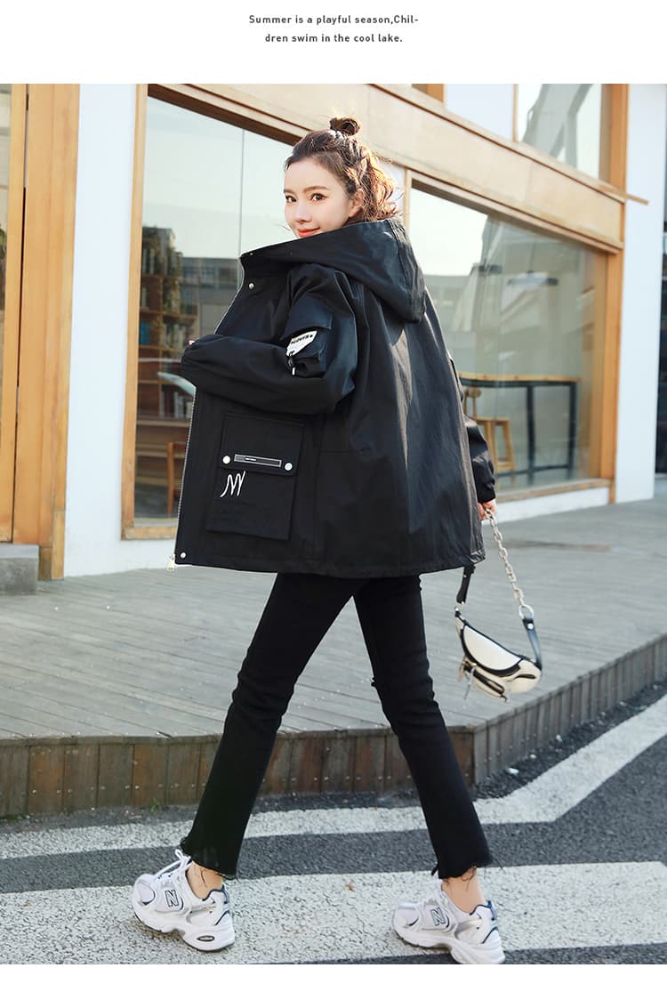 새로운 가을 의상 긴팔 자수 복합 두꺼운 재킷 재킷 여성 셔츠 학원 스타일 오픈 가디건 패션 야외 캐주얼 상세 이미지 25