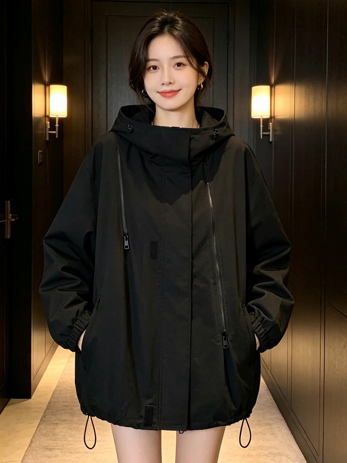 요금 외투 맨위 방풍 방수 야외 스포츠 등산 학원 스타일 오픈 가디건 지퍼 후드 가을 의상 새로운 이미지 3