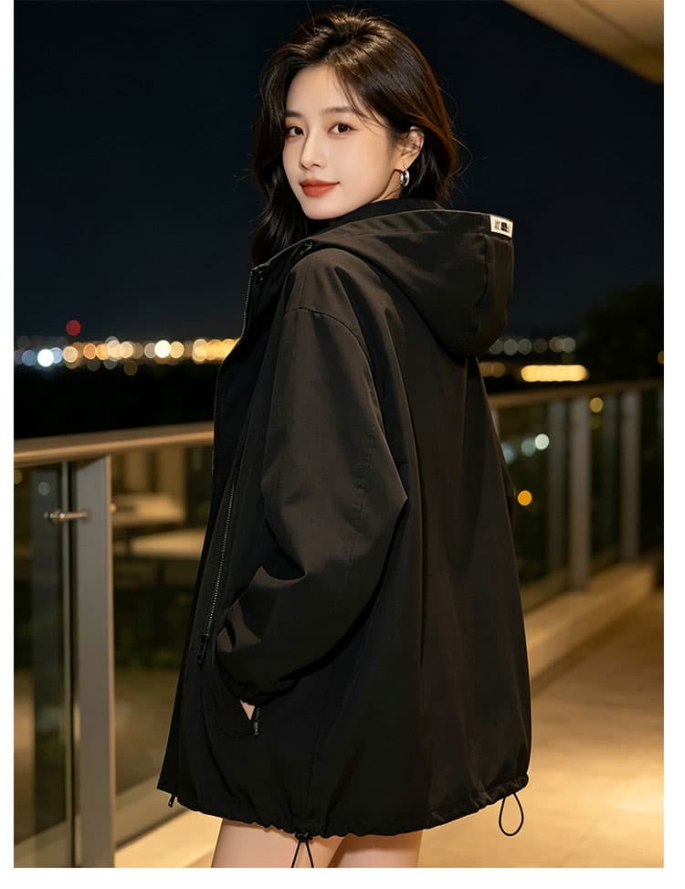 요금 외투 맨위 방풍 방수 야외 스포츠 등산 학원 스타일 오픈 가디건 지퍼 후드 가을 의상 새로운 상세 이미지 11