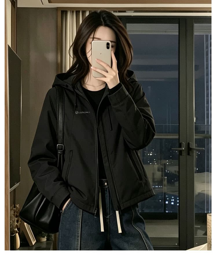 요가 속도 건조한 재킷 학원 스타일 가을 의상 요가 오픈 가디건 맨위 후드 긴팔 펌프 로프 지퍼 몸매 가꾸기 작은 키 상세 이미지 15