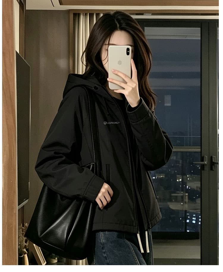 요가 속도 건조한 재킷 학원 스타일 가을 의상 요가 오픈 가디건 맨위 후드 긴팔 펌프 로프 지퍼 몸매 가꾸기 작은 키 상세 이미지 16
