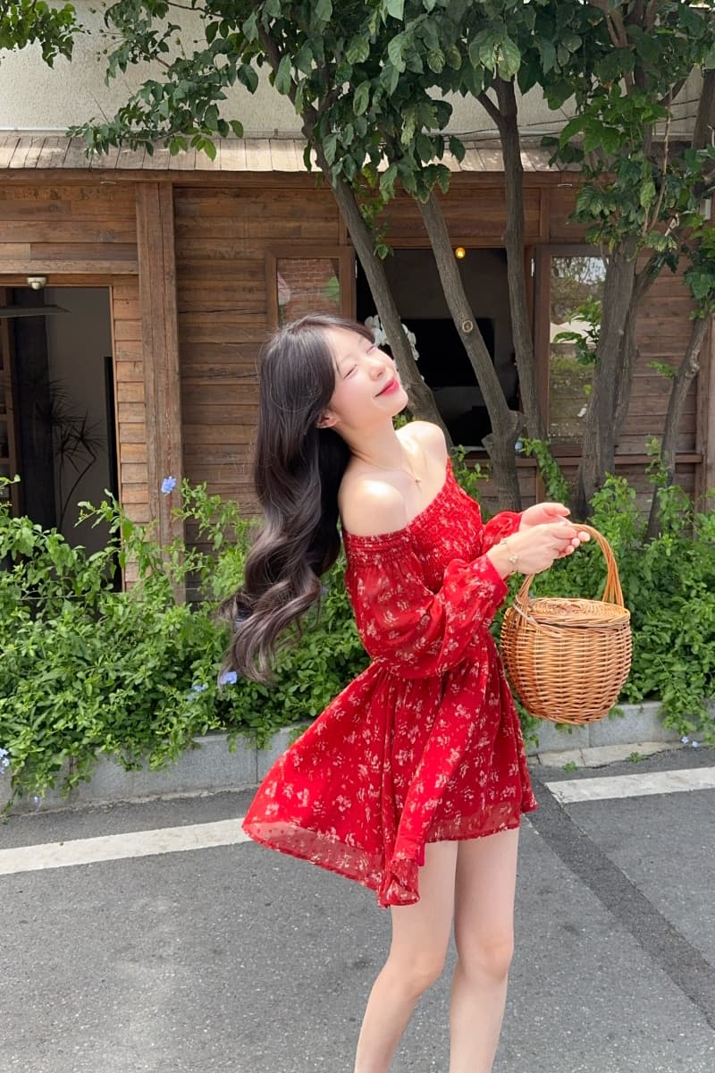 실사 사랑 꽃 증서 달콤함 빨간색 튜브탑 명중 가져 가라. 드레스 허리 수축 슬림해 보이는 치마 상세 이미지 11