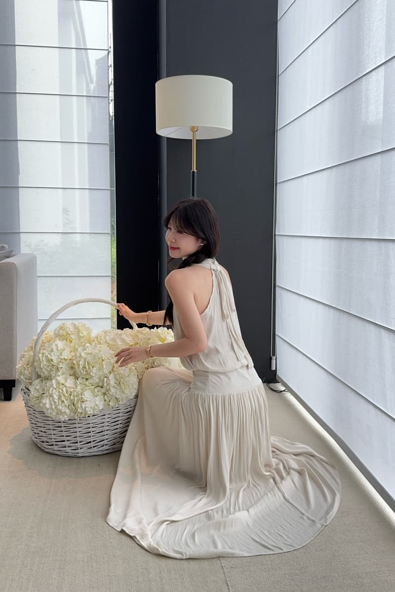 실사 정가 미 시 동백 나무 140g 광택 모방 아세트산 호흡 센스 프랑스식 행침 목 조끼 반신 스커트 상세 이미지 8