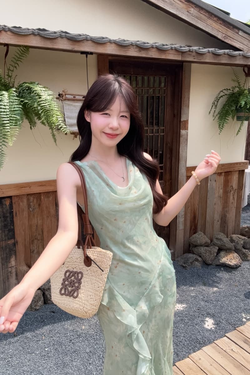 실사 정가 꽃 계곡 인어 슬립 꽃무늬 치마 롱 스커트 몸매 가꾸기 드레스 비스듬한 자르다 인어 꼬리 스커트 상세 이미지 27