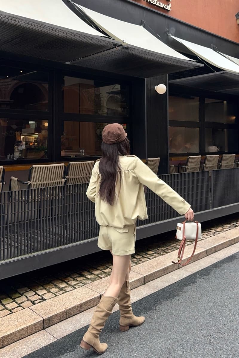 실사 정가 느슨함 지배 중세 레트로 꽃밭 재킷 짧은 여성 코트 스윙 금빛 바람 세트 상세 이미지 7