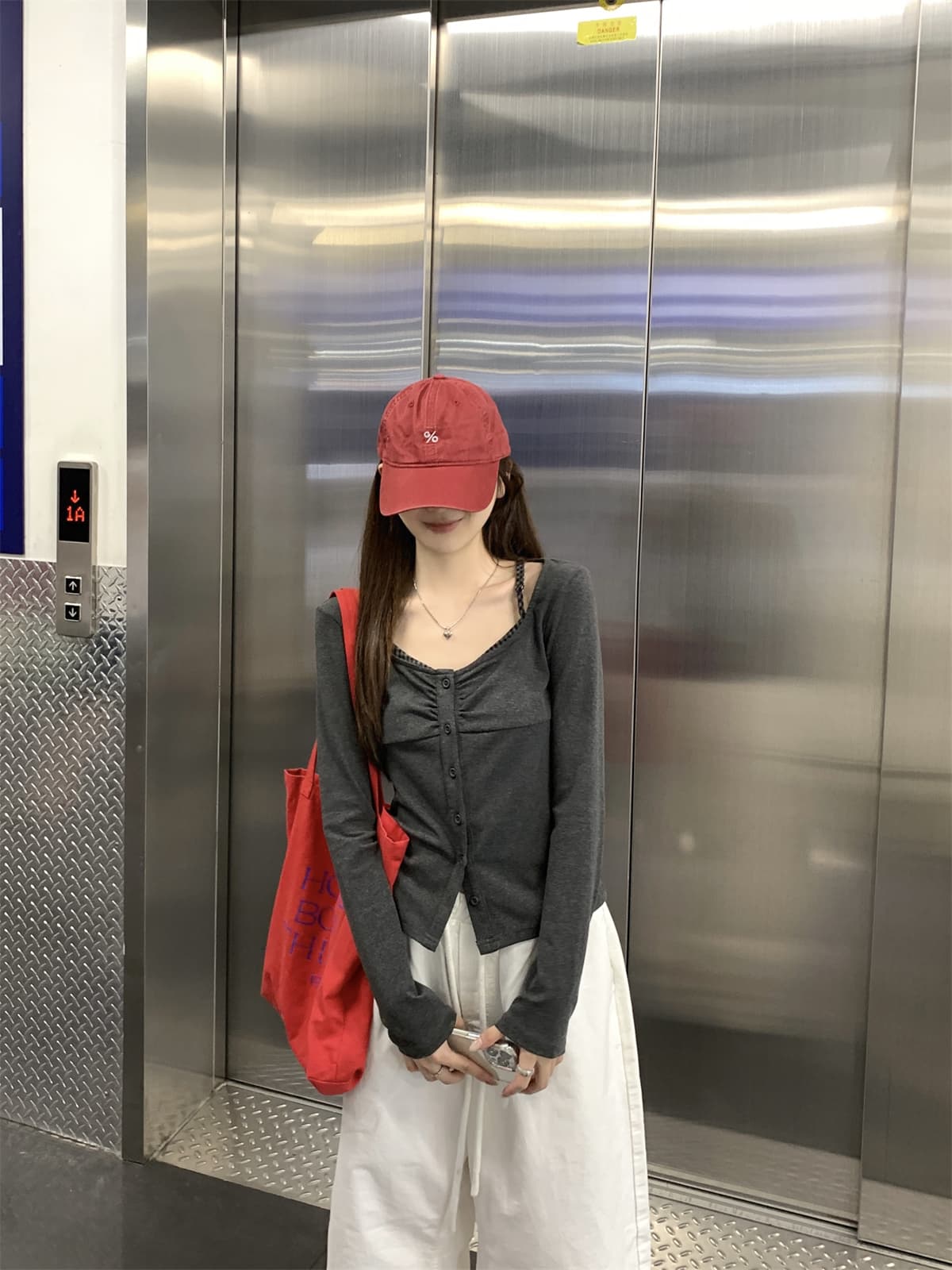 실사 정가 가을 한국 스타일 품격 몸매 가꾸기 핫걸 체크무늬 패치워크 행침 목 광장 칼라 긴팔 만나는 티셔츠 맨위 상세 이미지 21