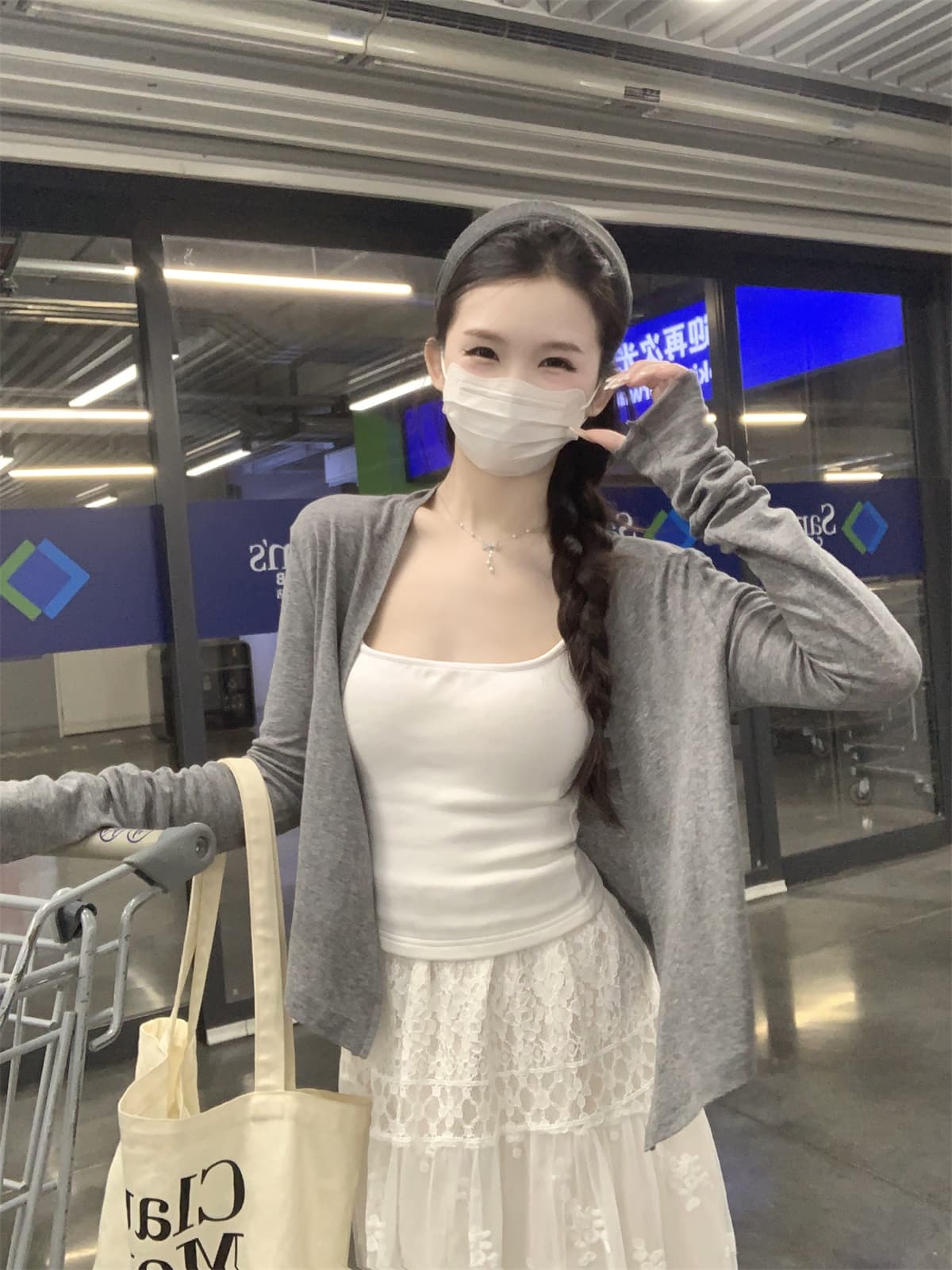 실사 정가 여름 한국 스타일 품격 주간 실크 양모 부드럽다 자외선 차단 오픈 가디건 긴팔 외부 잡아라. 의류 여성 상세 이미지 16